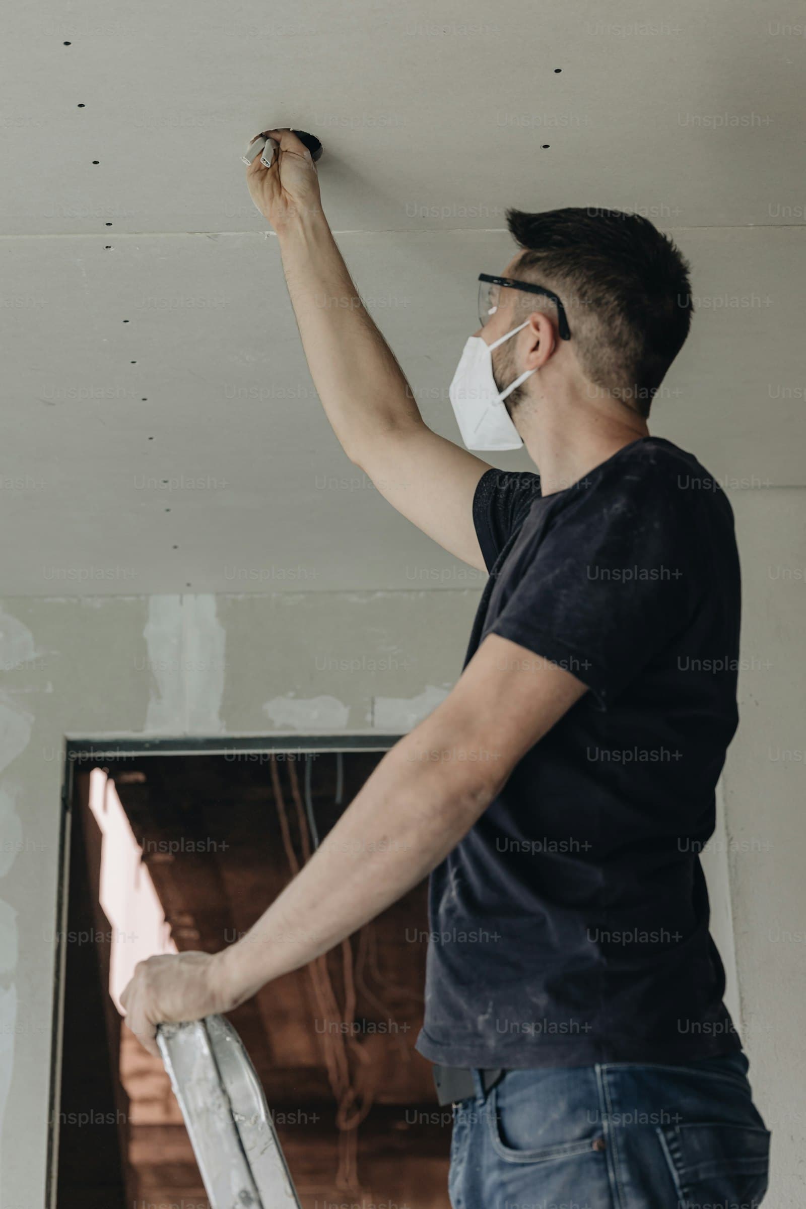 Ceiling electrical work during a renovation